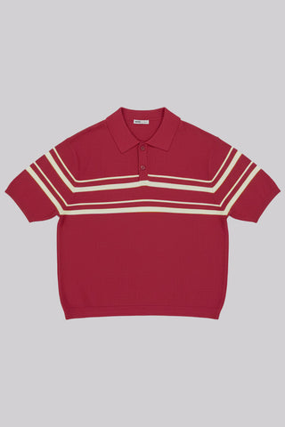 Men Short Sleeve Oversized Pullover - Red