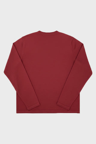 Men Long Sleeve Crew Neck Pullover - Red