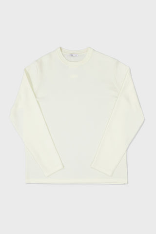 Men Long Sleeve Crew Neck Pullover - Ivory