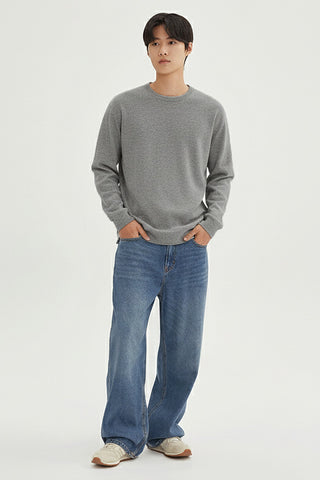 Men Long Sleeve Crew Neck Pullover