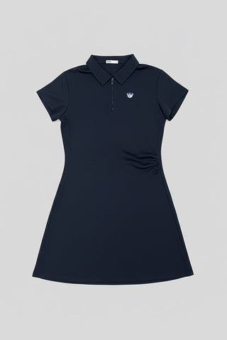 Women Short Sleeve Woodie Polo Dress