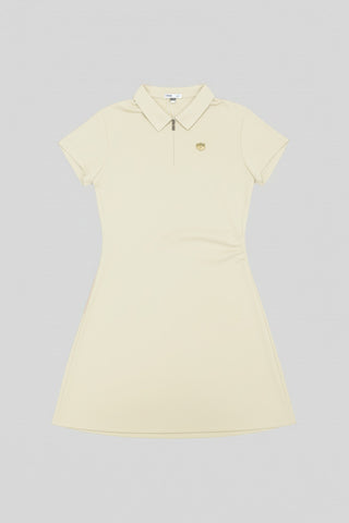 Women Short Sleeve Woodie Polo Dress