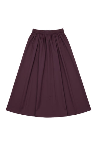 Women Banding Knit Skirts - Dark Burgundy