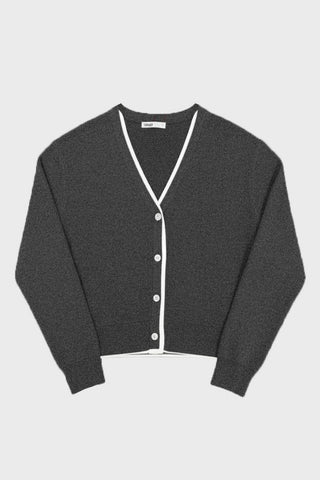 Women Long Sleeve Layered Cardigan - Melange Grey