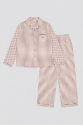 Unisex Long Sleeve Pajamas - Red