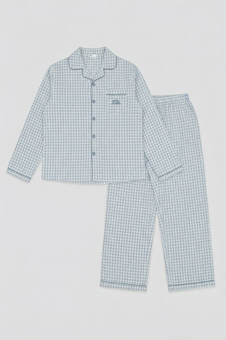 Unisex Long Sleeve Pajamas - Blue