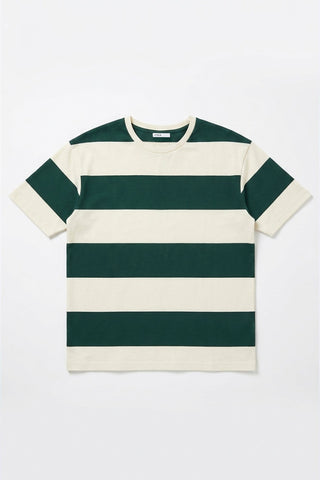 Men Short Sleeve Stripe Tee - Hunter