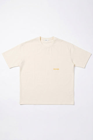 Men Short Sleeve Oversized Monza Graphic Tee - Cream