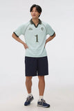 Men Short Sleeve Oversized Graphic Polo Tee