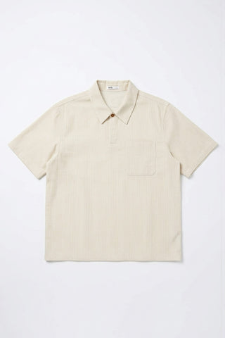 Men Short Sleeve Stripes Pocket Polo