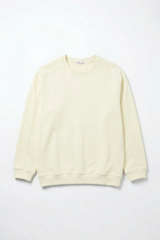 Men Long Sleeve Sweatshirt - Cream