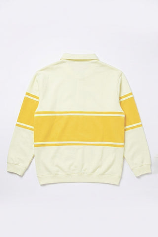 Men Long Sleeve Half Zip-Up Collar Pullover