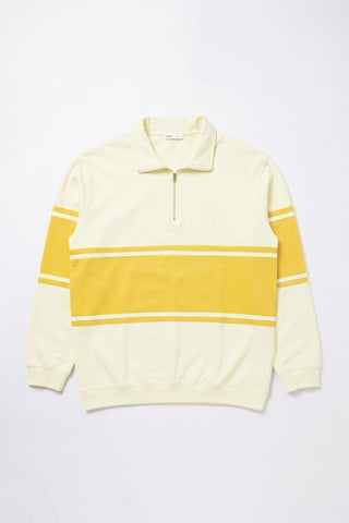 Men Long Sleeve Half Zip-Up Collar Pullover