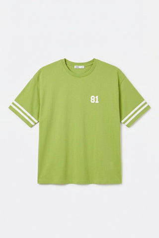 Women Short Sleeve Oversized Varsity Tee