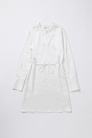 Women Long Sleeve Woven Dresss - Off White