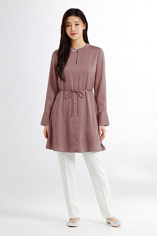 Women Long Sleeve Woven Dresss