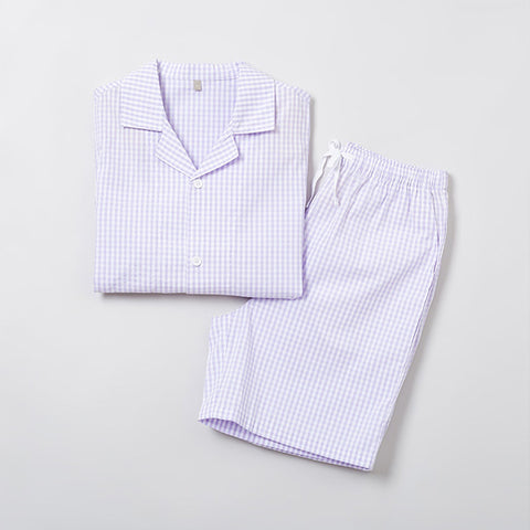 SPAO Men Short Sleeve Seersucker Pajamas SPLOE37A10 Light Purple