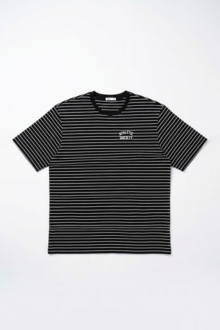 Men Short Sleeve Oversized Stripe Athletic Tee