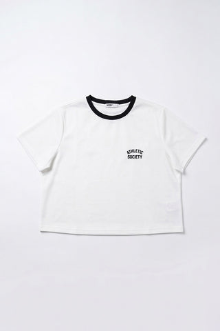 Women Short Sleeve Athletic Tee - Off White