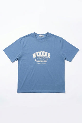 Men Short Sleeve Woodie Tennis Tee - Blue
