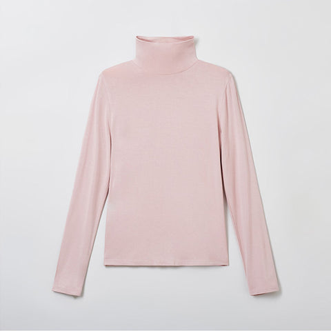 SPAO Women Long Sleeve Turtle Neck Tee SPLWE4TG03 Pink