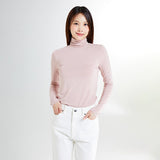 SPAO Women Long Sleeve Turtle Neck Tee SPLWE4TG03 Pink