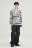 Men Long Sleeve Woodie Stripe Pullover