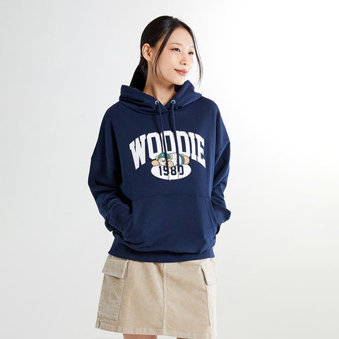 SPAO Women Long Sleeve Woodie Hoodie SPMHE49G51 Navy