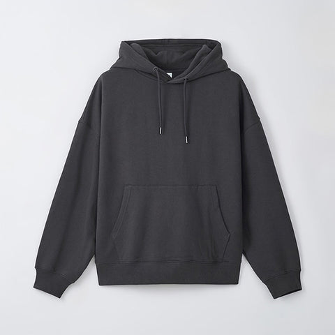 SPAO Men Long Sleeve Hooded Pullover SPMHE4TC01 Charcoal