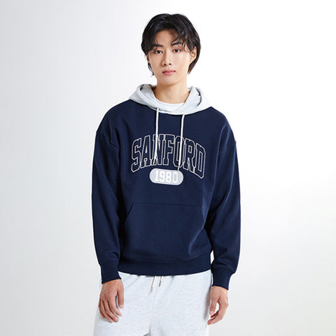 SPAO Men Long Sleeve Hooded Pullover SPMHE4TC41 Two Tone