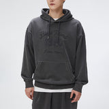 SPAO Men Long Sleeve Graphic Hoodie SPMHF12C51 Black