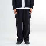 SPAO Men Cargo Wide Sweat Pants SPMTE4TC13 Black