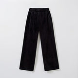 SPAO Women Corduroy Wide Band Pants SPMTE4TG31 Black