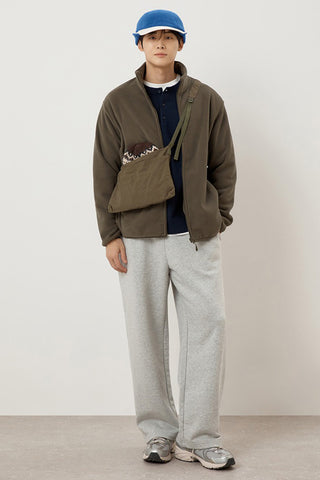 Men French Terry Wide Sweatpants
