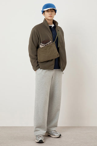Men French Terry Wide Sweatpants