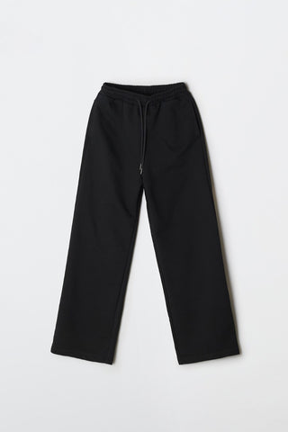 Women French Terry Wide Sweatpants SP26 - Black