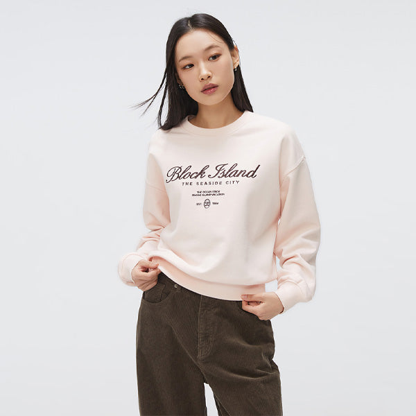 SPAO Women Long Sleeve Crop Pullover SPMWF11G51 Cream