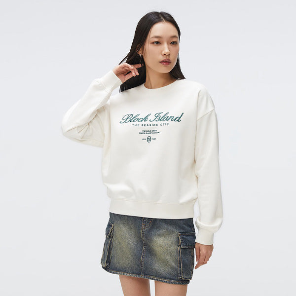 SPAO Women Long Sleeve Crop Pullover SPMWF11G51 Cream