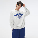 SPAO Men Long Sleeve Embroidered Pullover SPMWF23C61 Light Melange GR