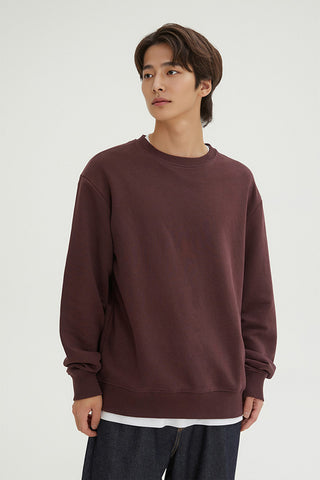 Men Long Sleeve Regular Fit Sweatshirt - Burgandy