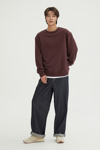 Men Long Sleeve Regular Fit Sweatshirt - Burgandy