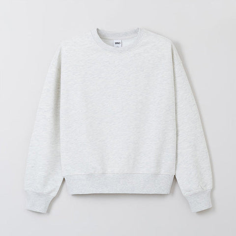 Women Long Sleeve Basic Pullover - Oatmeal