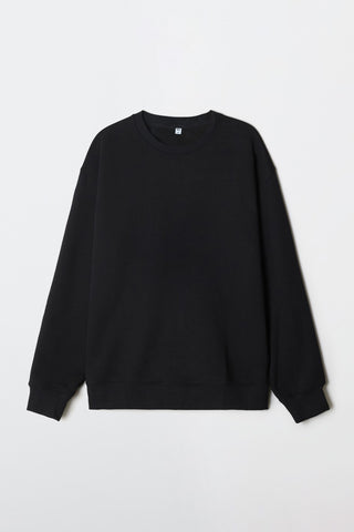 Men Long Sleeve Regular Fit Pullover - Black