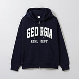 SPAO Men Long Sleeve Zip Up Hoodie SPMZE4TC41 Navy