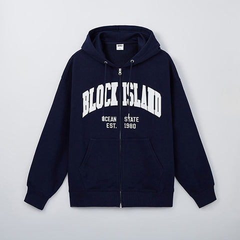 SPAO Men Long Sleeve Zip Up Hoodie SPMZF23C41 Navy