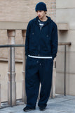 Men Long Sleeve 2-Way Zip-Up French Terry Hoodie