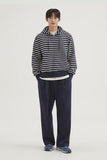 Men Long Sleeve 2-Way Zip-Up French Terry Hoodie - Navy