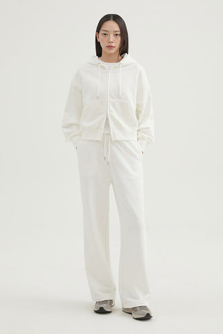 Women Long Sleeve 2-Way Zip-Up Crop Hoodie