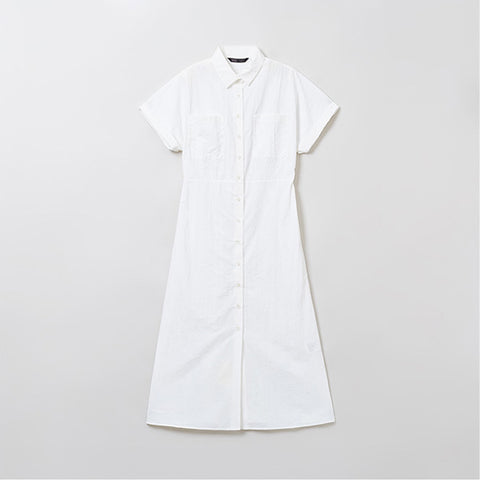 SPAO Women Short Sleeve Shirt Dress SPOWE37W06 White