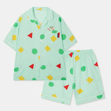 SPAO Unisex Short Sleeve Shin Chan Pyjamas SPPPD37U06 Mint